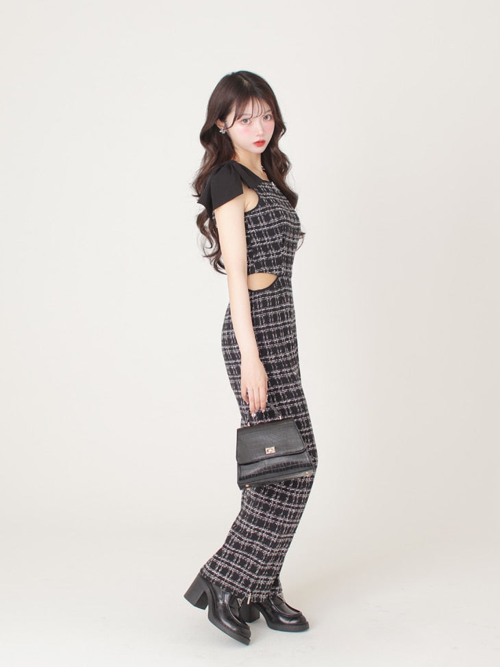 SALE】Lame tweed combinaison(eme10521) – M me eme