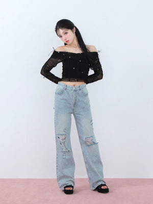 モデル：160cm（着用サイズ：M／着用カラー：Blue）