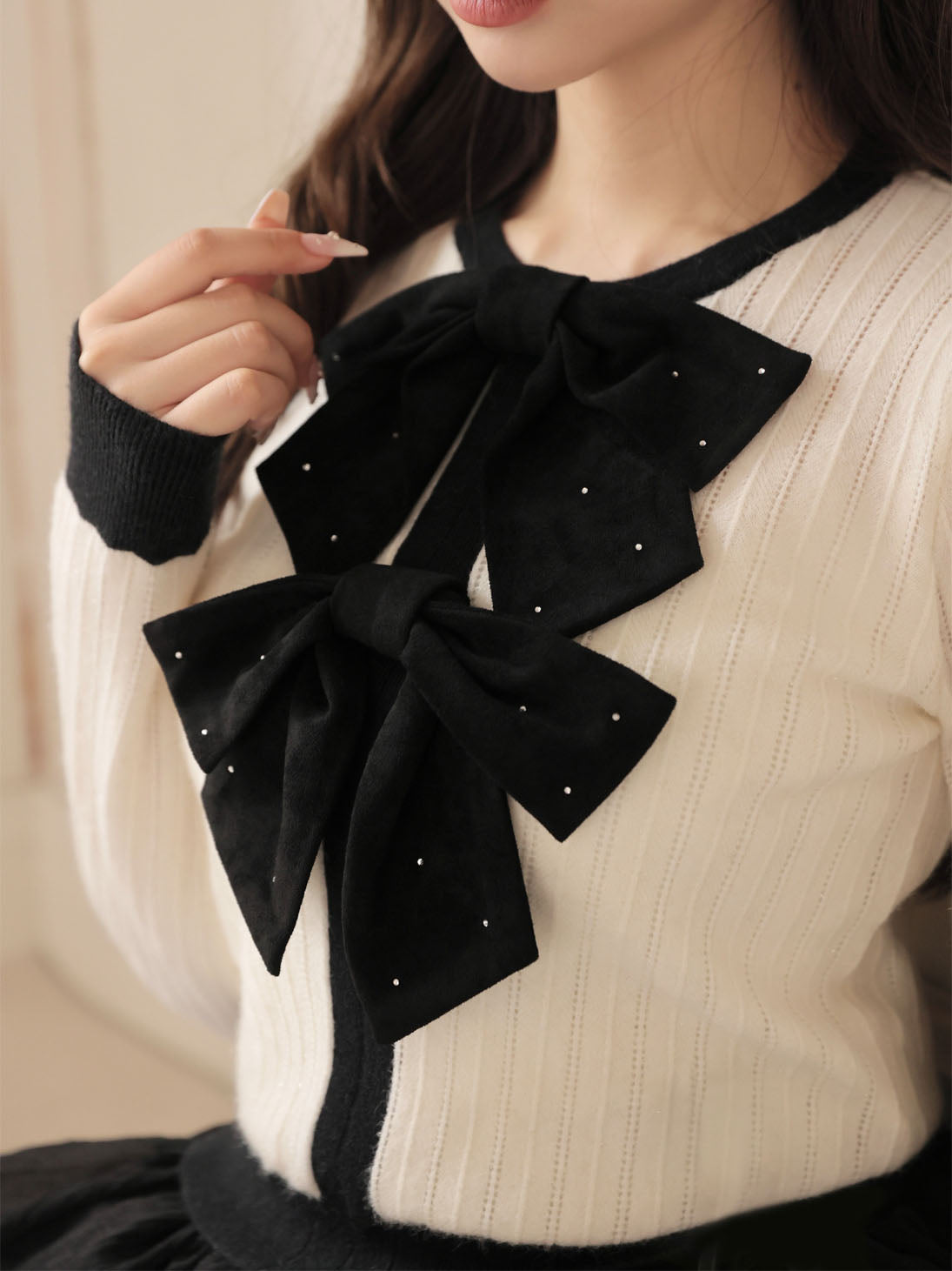 model：160cm　(size：F　color：Ivory)