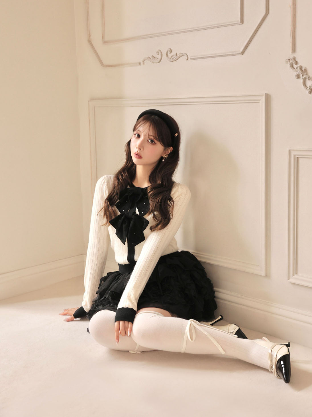 model：160cm　(size：F　color：Ivory)