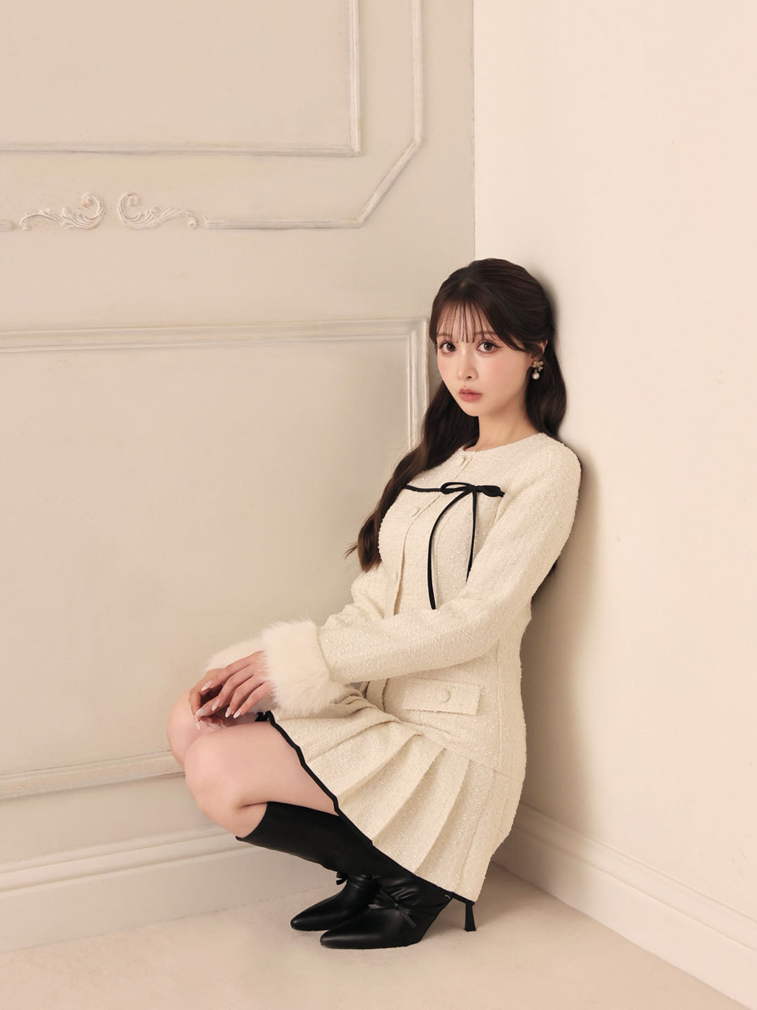 model：160cm　(size：F　color：Ivory)