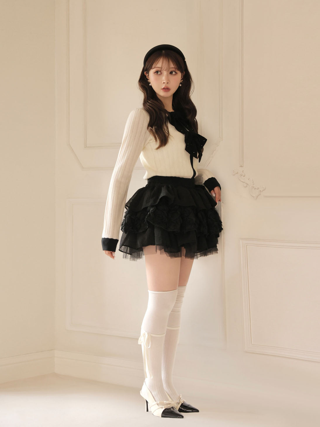 model：160cm　(size：F　color：Ivory)