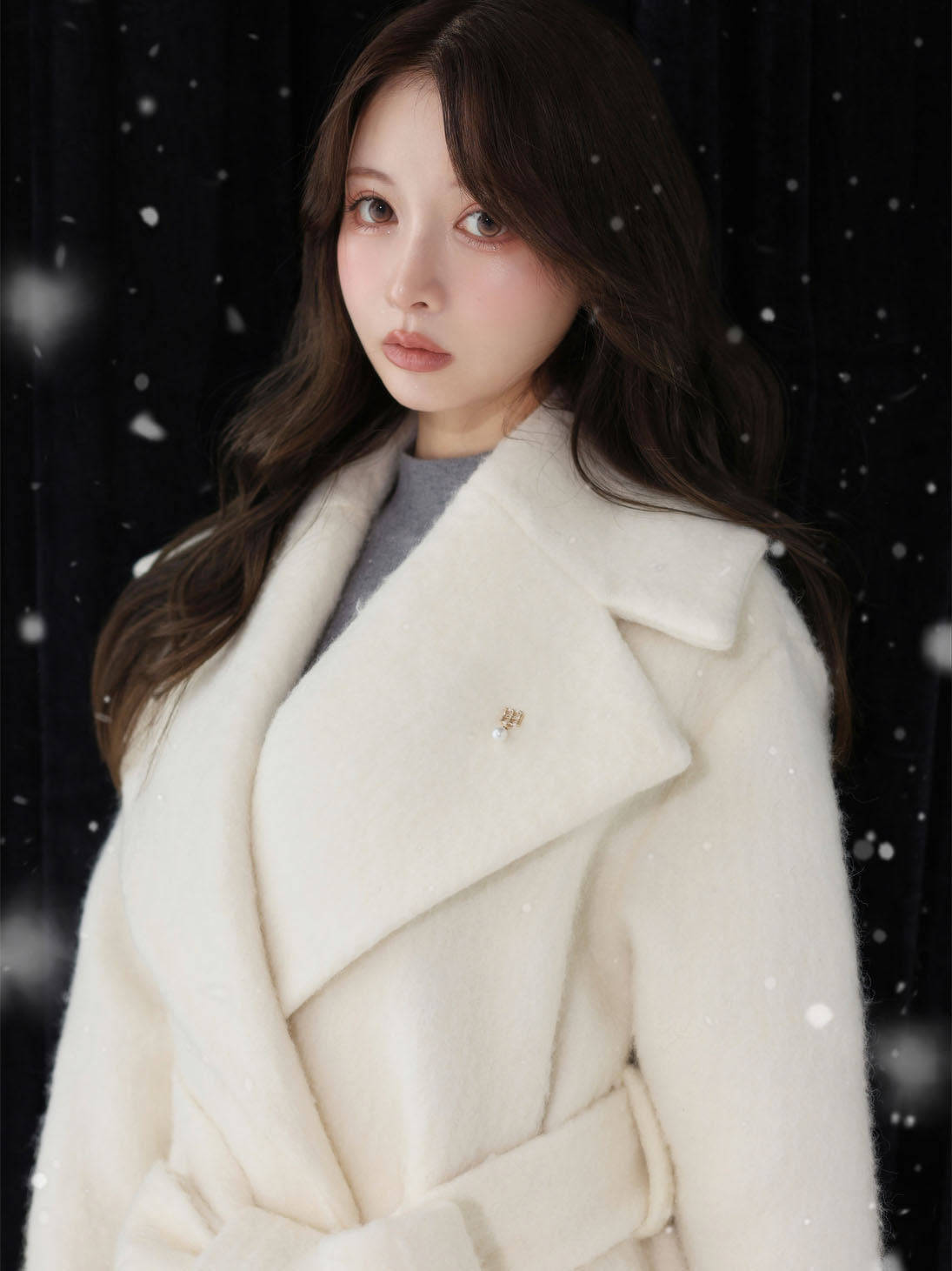 model：160cm　(size：F　color：Ivory)