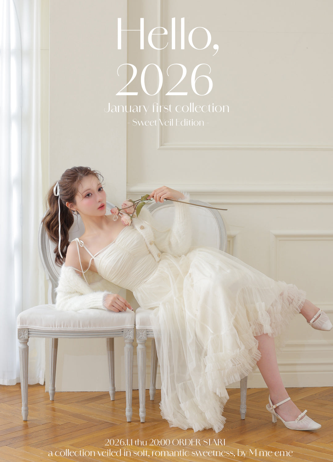 るり❣️モノグラムアンサンブルワンピース ピンク／グレー M ♡モノグラムリボンアンサンブルワンピース♡ ¥13,000(+tax) 胸元の