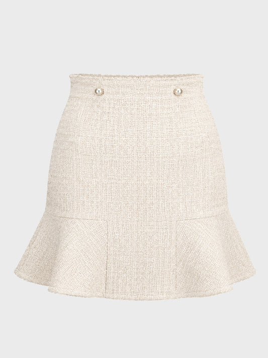 【SALE】【70％OFF】High waist lame tweed skirt (eme10283)