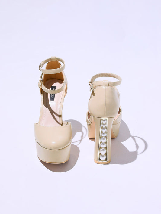 【SALE】Pearl heel pumps (eme10288)