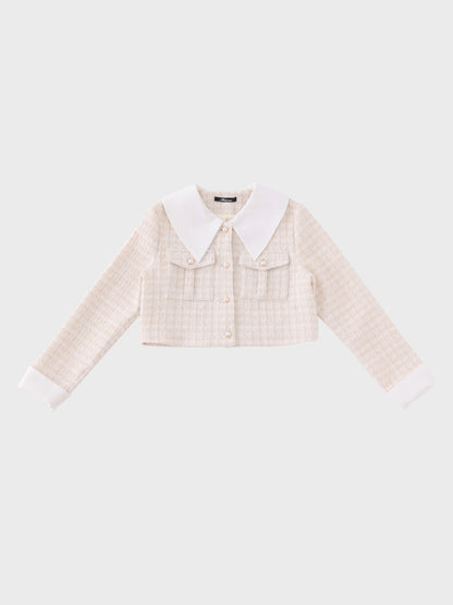 【SALE】Sweet spring tweed jacket (eme10337)