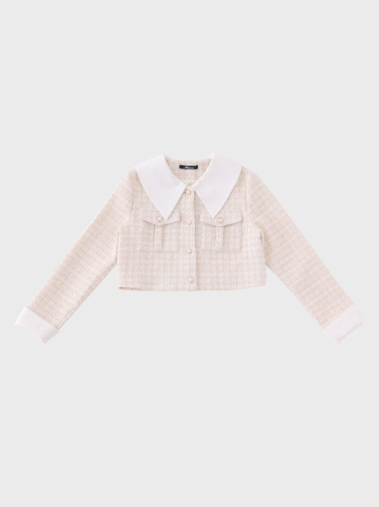 【SALE】Sweet spring tweed jacket (eme10337)