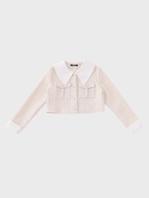 【SALE】Sweet spring tweed jacket (eme10337)