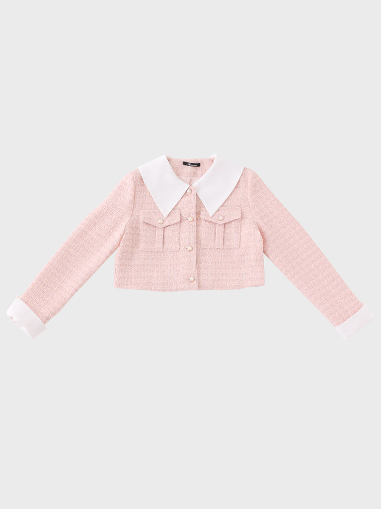 【SALE】Sweet spring tweed jacket (eme10337)