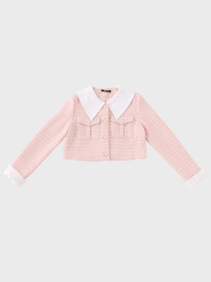 【SALE】Sweet spring tweed jacket (eme10337)