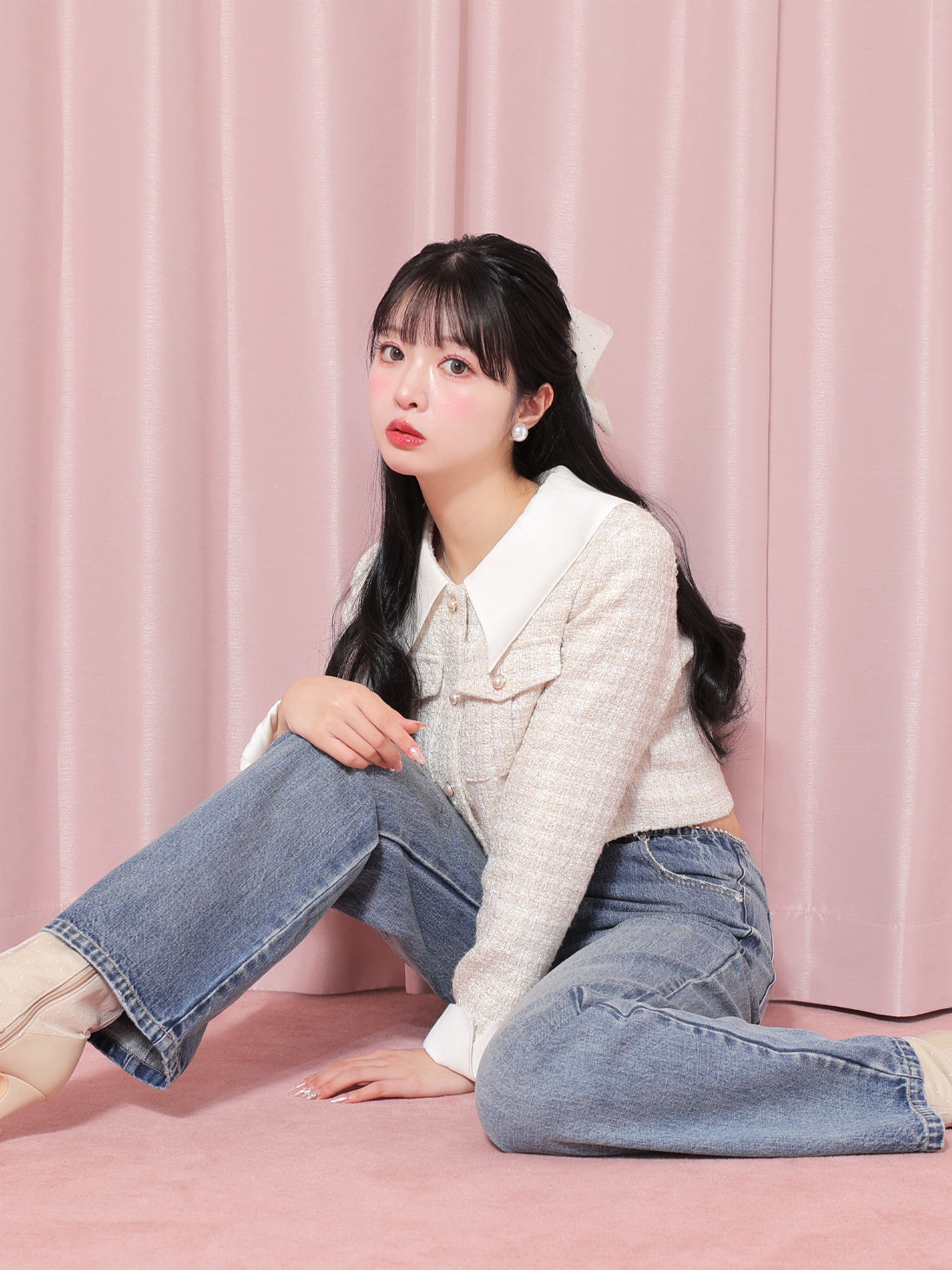 model：160cm　(size：F　color：Ivory)