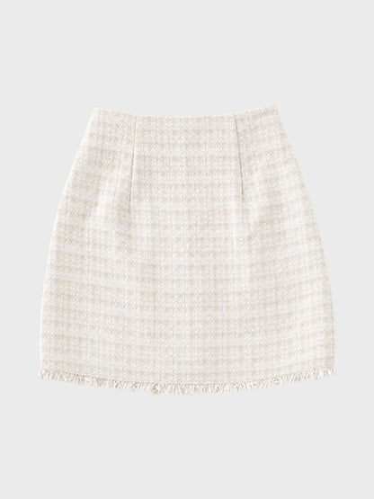 【SALE】【70％OFF】Sweet spring tweed mini skirt (eme10338)