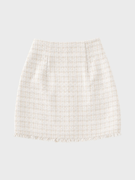 【SALE】Sweet spring tweed mini skirt (eme10338)