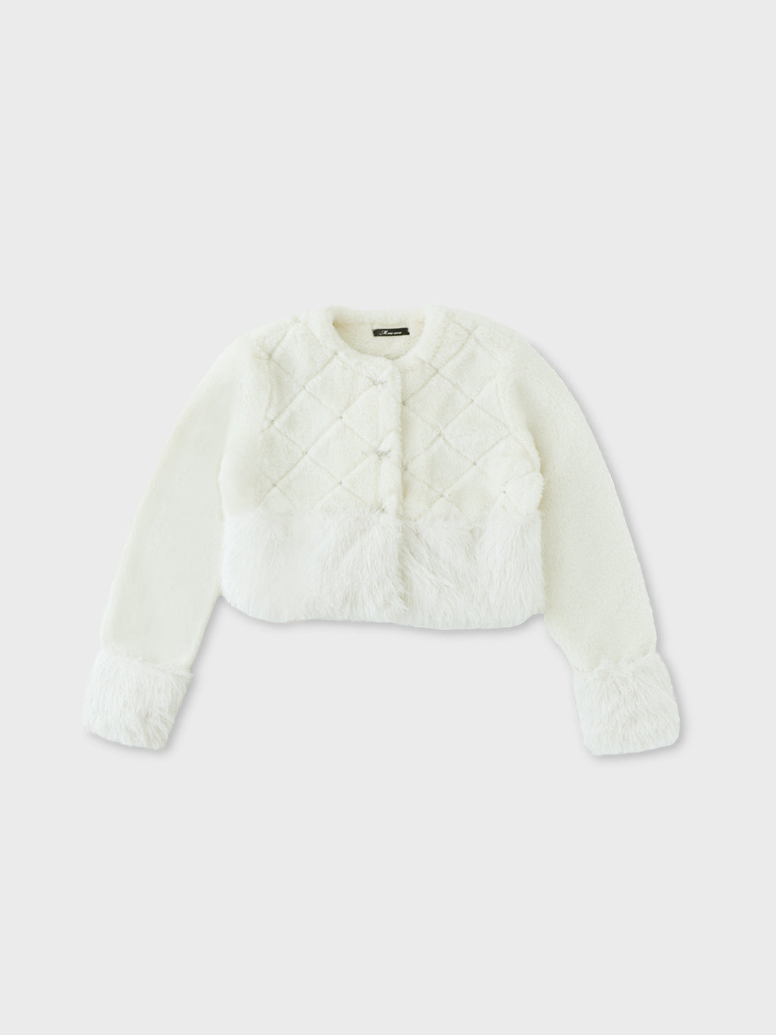 Shine bijou fake far jacket(eme10357)