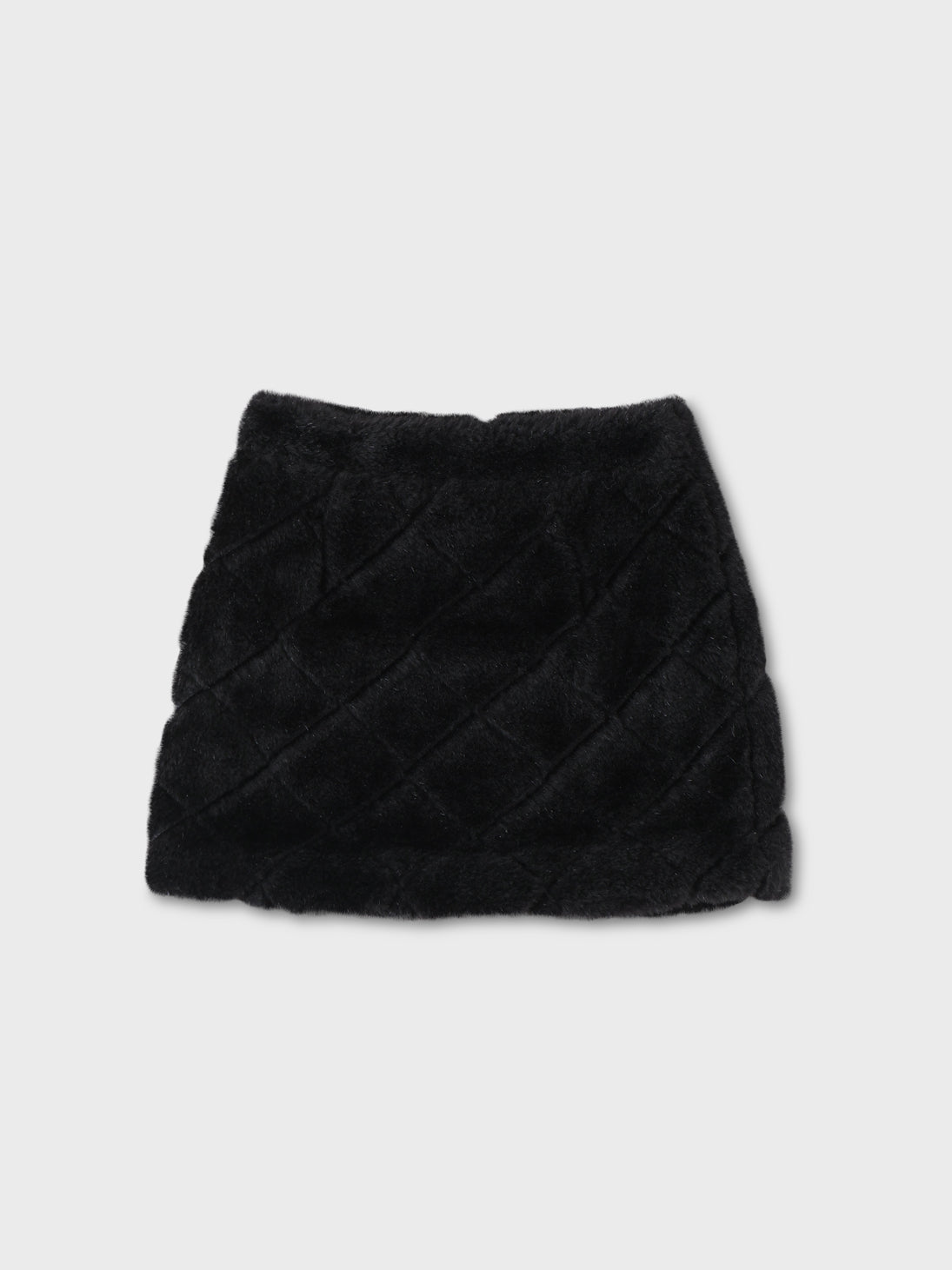 Shine fake far mini skirt(eme10358)