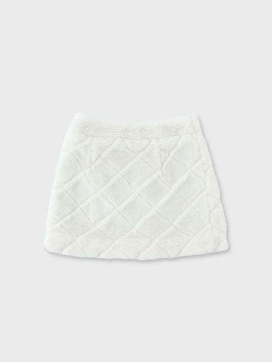 【SALE】Shine fake far mini skirt(eme10358)