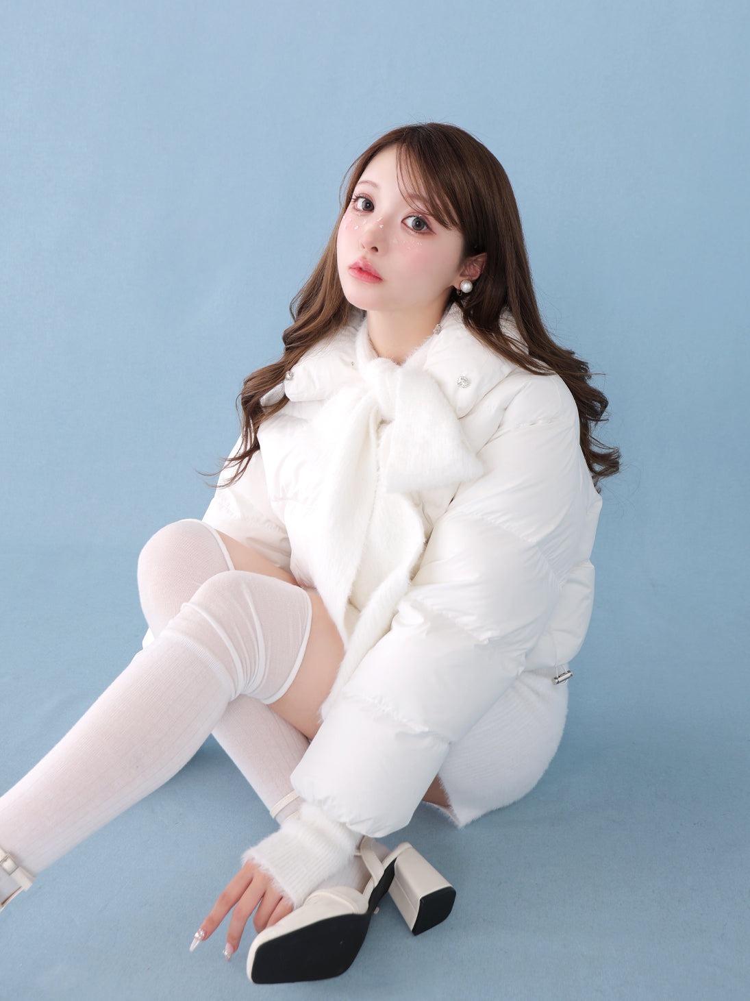model：160cm　(size：F　color：White)
