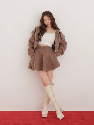 Boa flare mini skirt(eme10378)