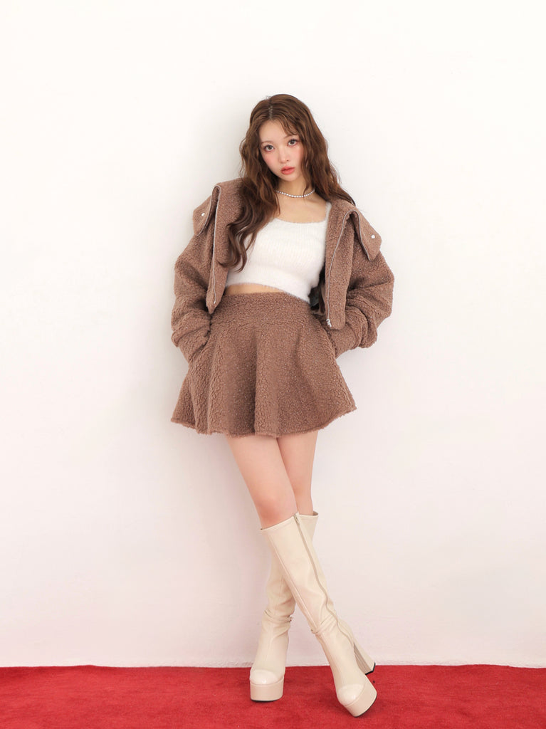 model：160cm　(size：F　color：Brown)