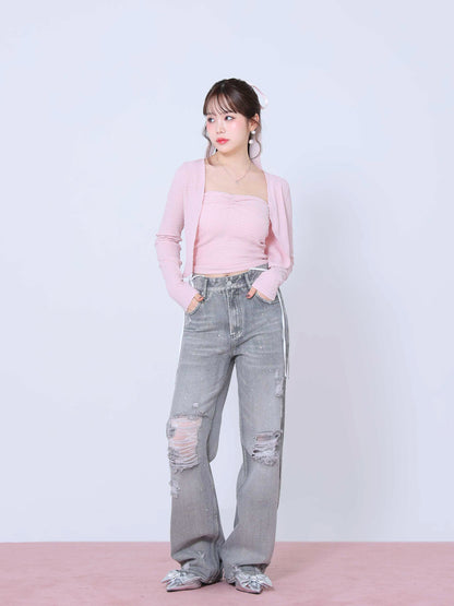 model：158cm　(size：F　color：Pink)