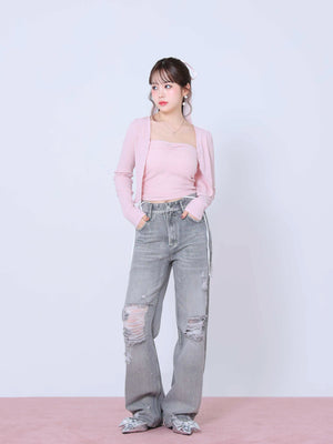 model：158cm　(size：F　color：Pink)