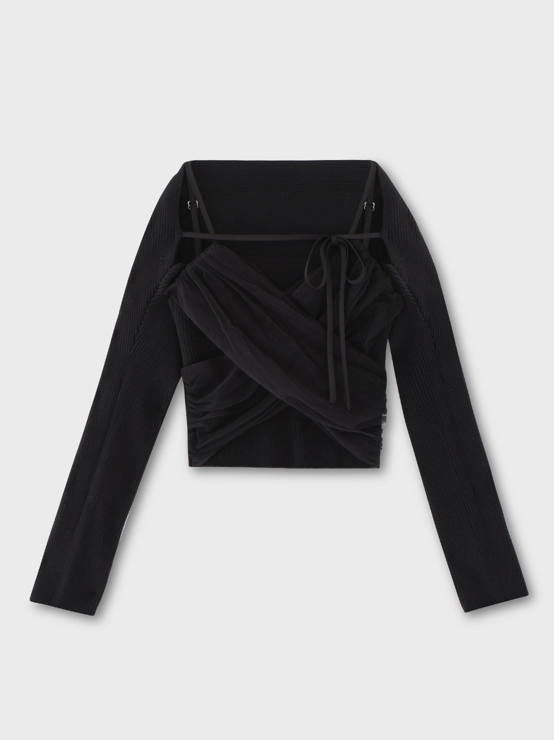 Tulle knit ensemble tops(eme10386)