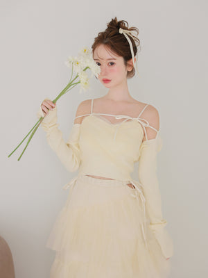 model：162cm　(size：F　color：Ivory)