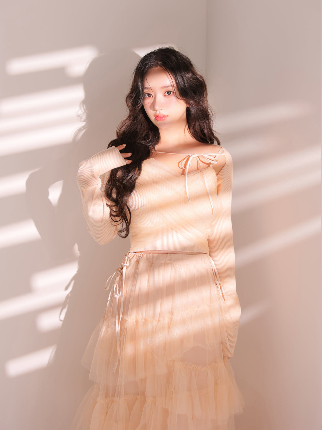 model：163cm　(size：F　color：Pink)