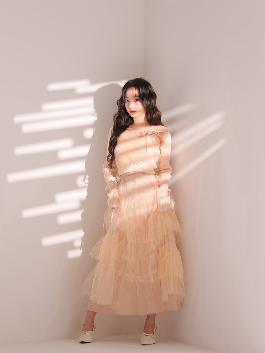 model：163cm　(size：F　color：Pink)