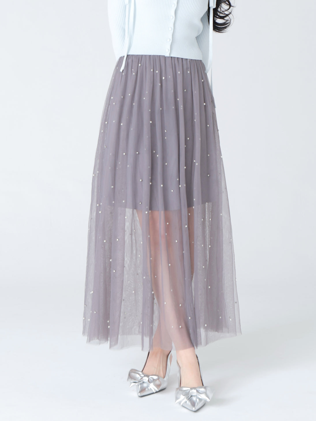 model：160cm　(size：F　color：Gray)
