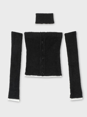 【SALE】4way shaggy knit bear tops(eme10448)