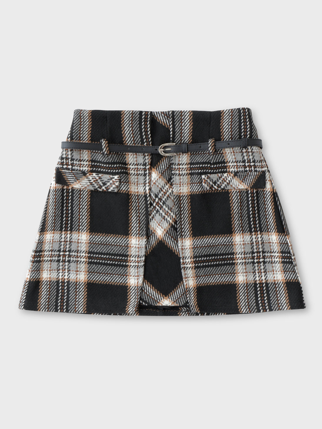【SALE】High waist check mini skirt(eme10449)