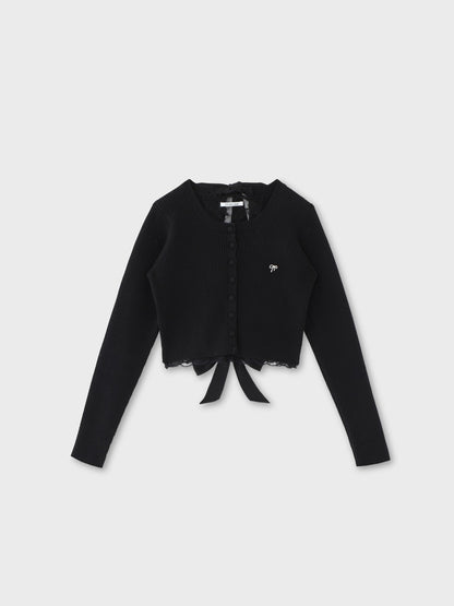 Back ribbon rib knit tops(eme10460)