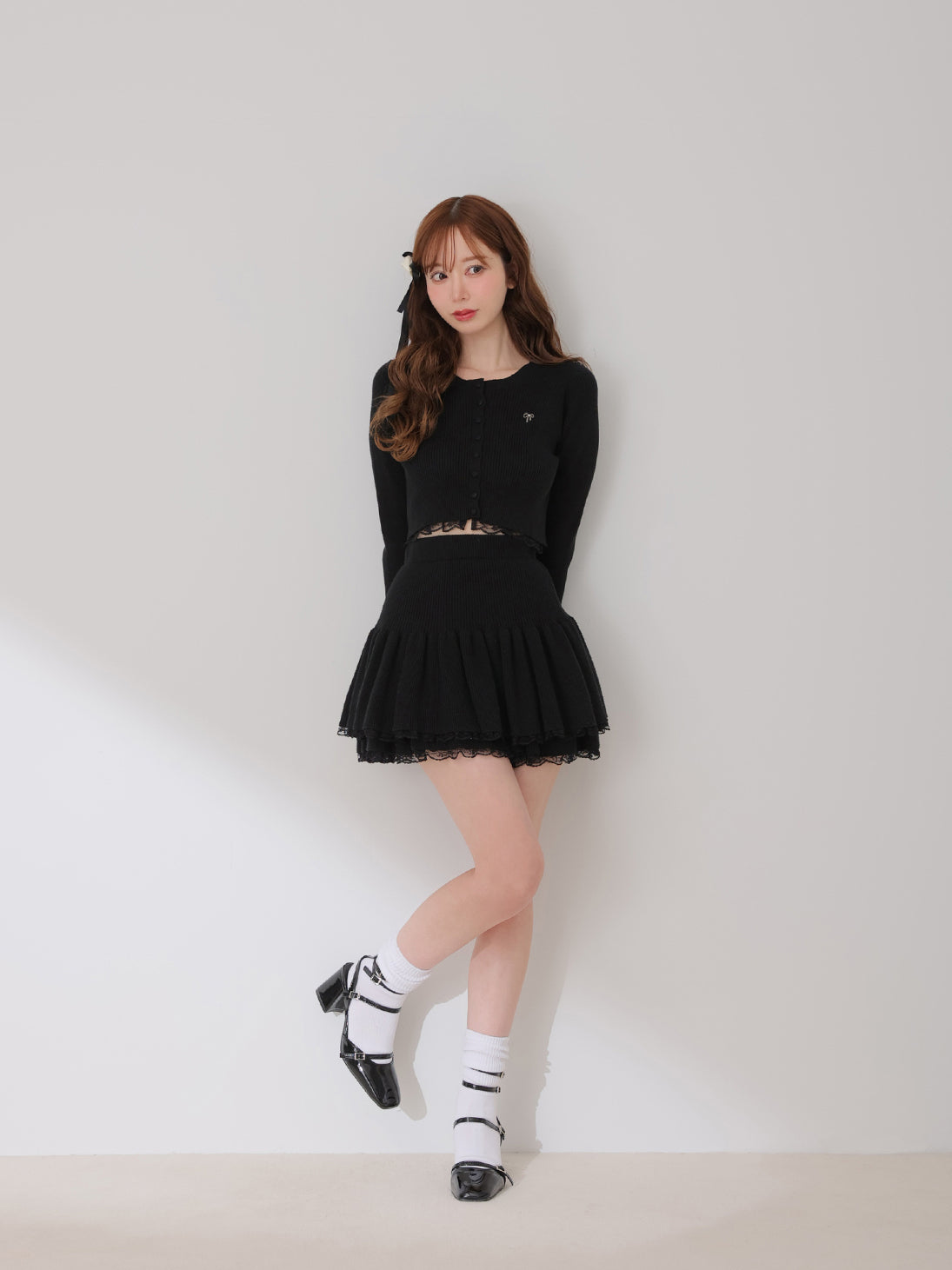 Rib knit mini skirt(eme10461) – M me eme