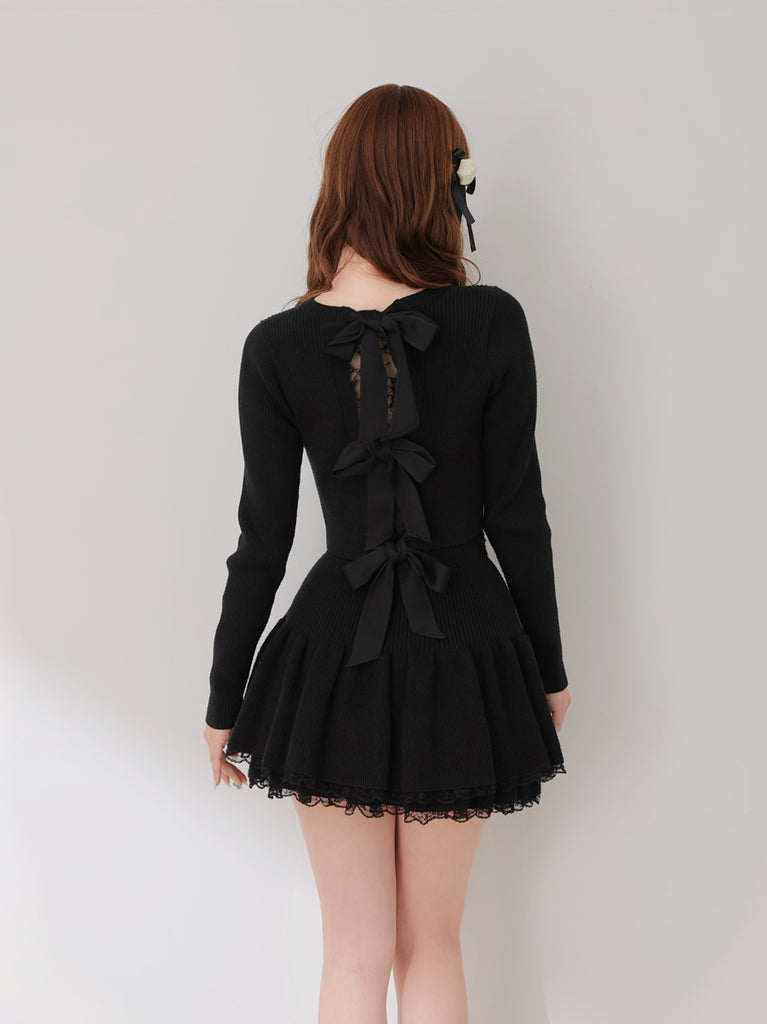 model：162cm　(size：F　color：Black)