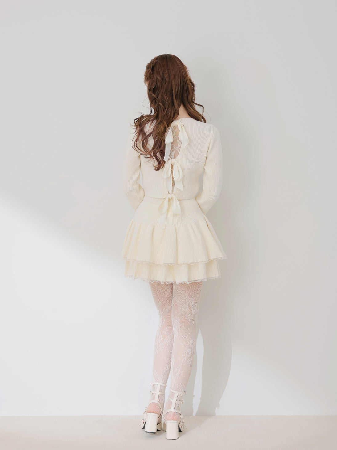 トップス M me eme Ribbon ribbed knit Back ribbon rib knit tops(eme10460) – M me eme