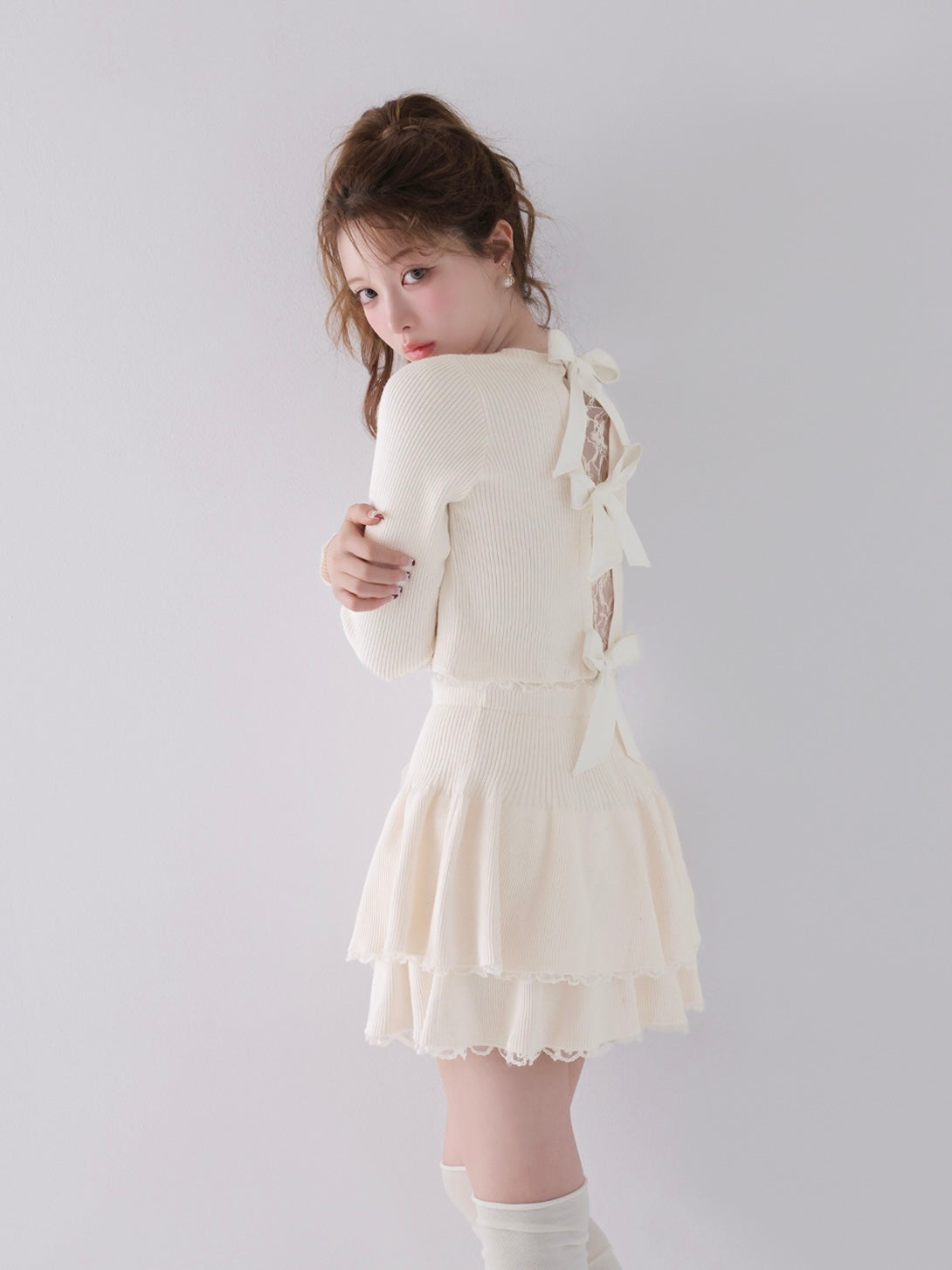 Back ribbon rib knit tops(eme10460) – M me eme