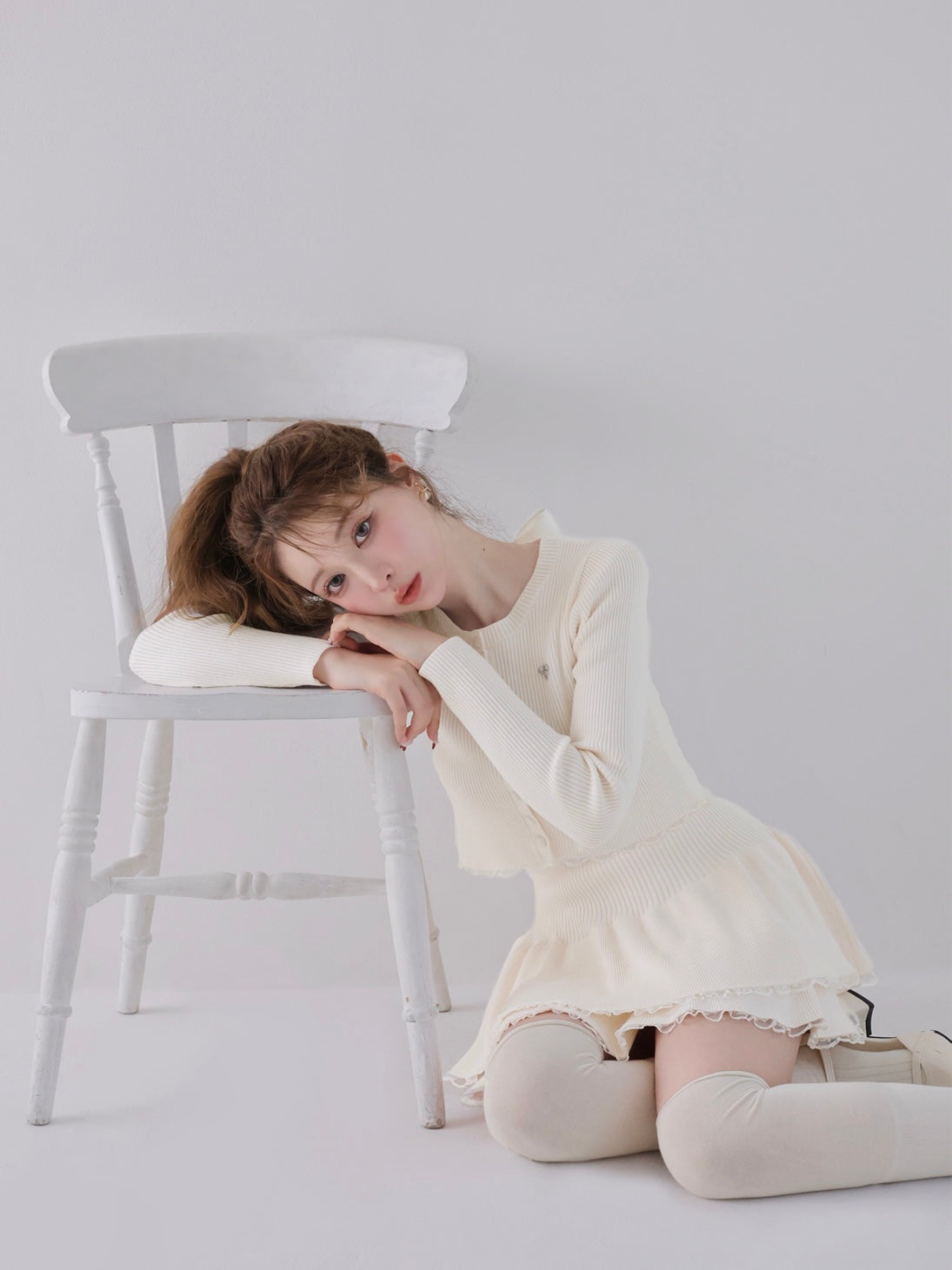 model：160cm　(size：F　color：Ivory)