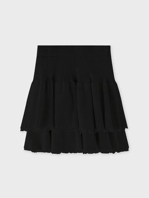 Rib knit mini skirt(eme10461)