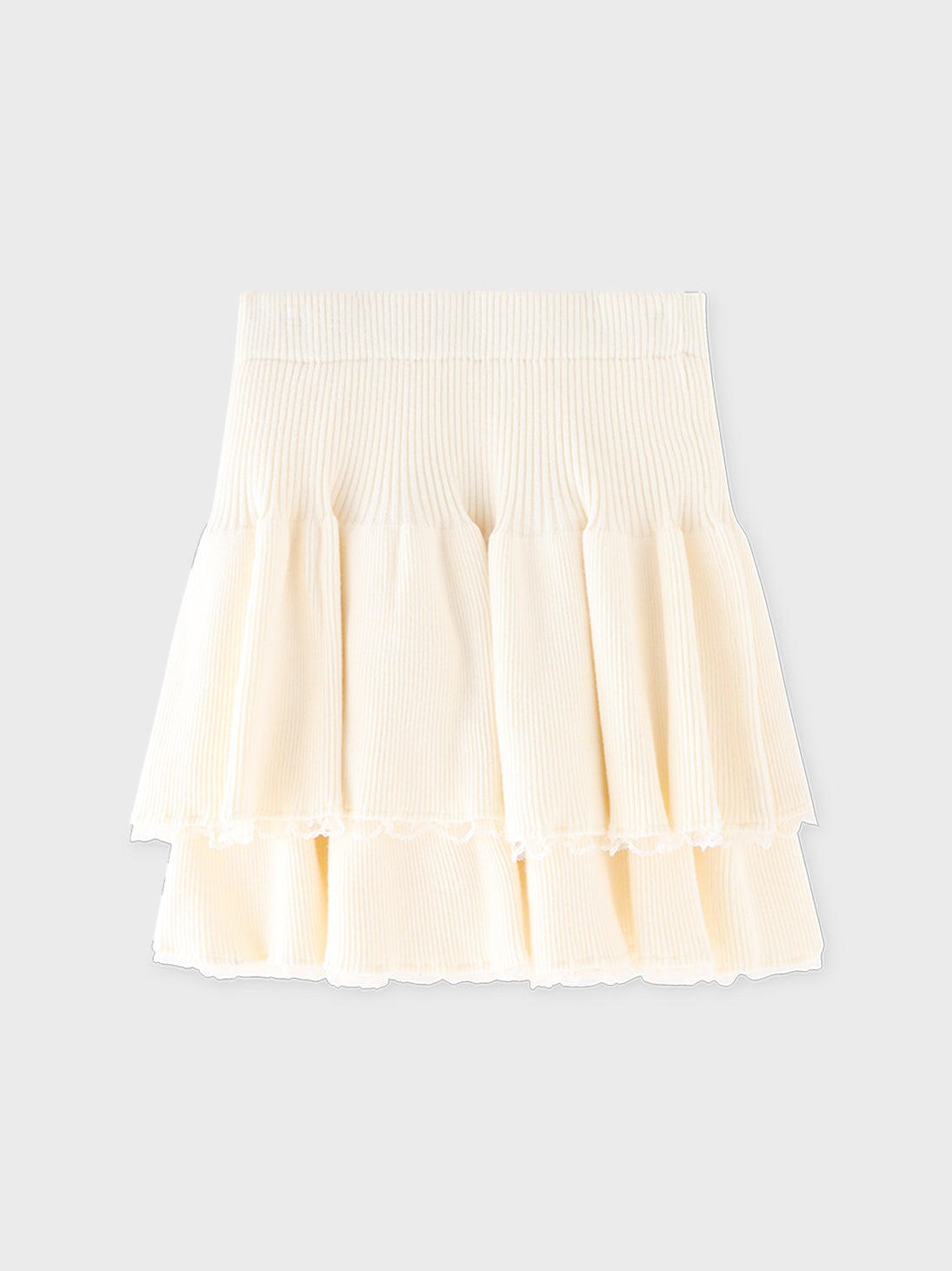 Rib knit mini skirt(eme10461)