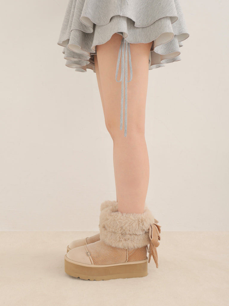 2way Velour Mouton Boots (eme10463)