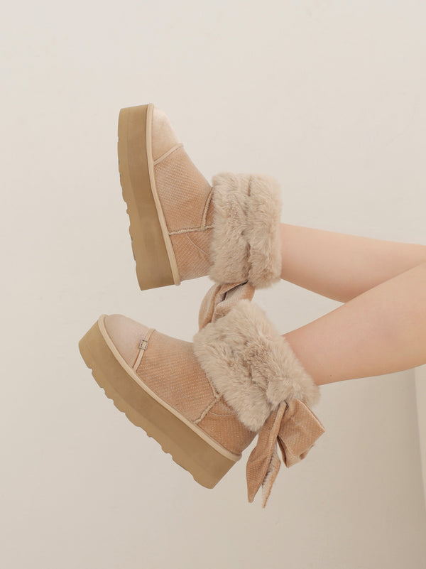 2way Velour Mouton Boots (eme10463)
