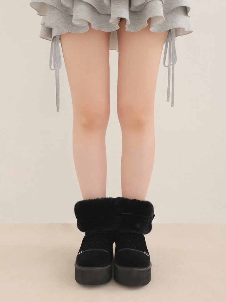 2way Velour Mouton Boots (eme10463)