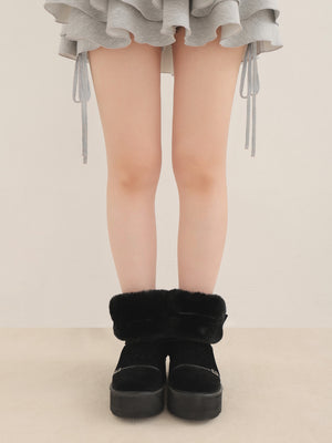 2way Velour Mouton Boots (eme10463)