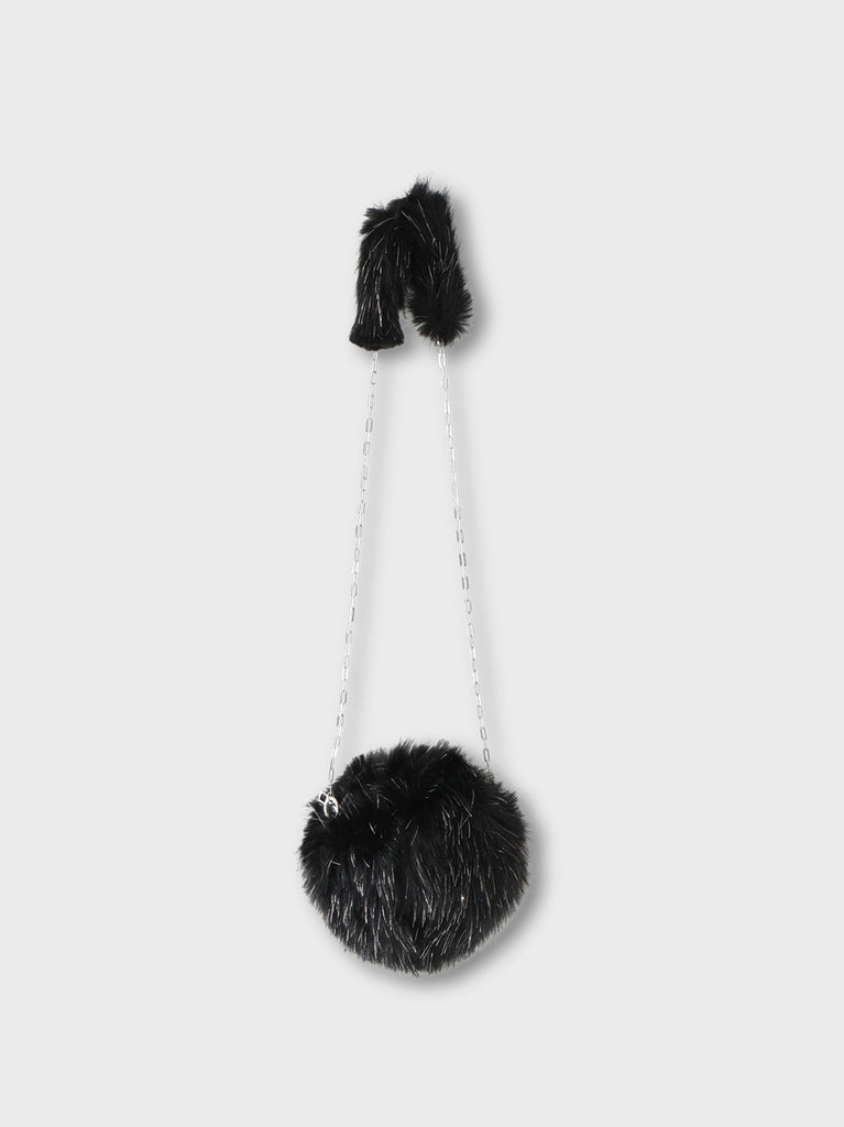 2way fake fur round bag(eme10472)