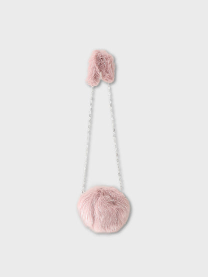 2way fake fur round bag(eme10472)