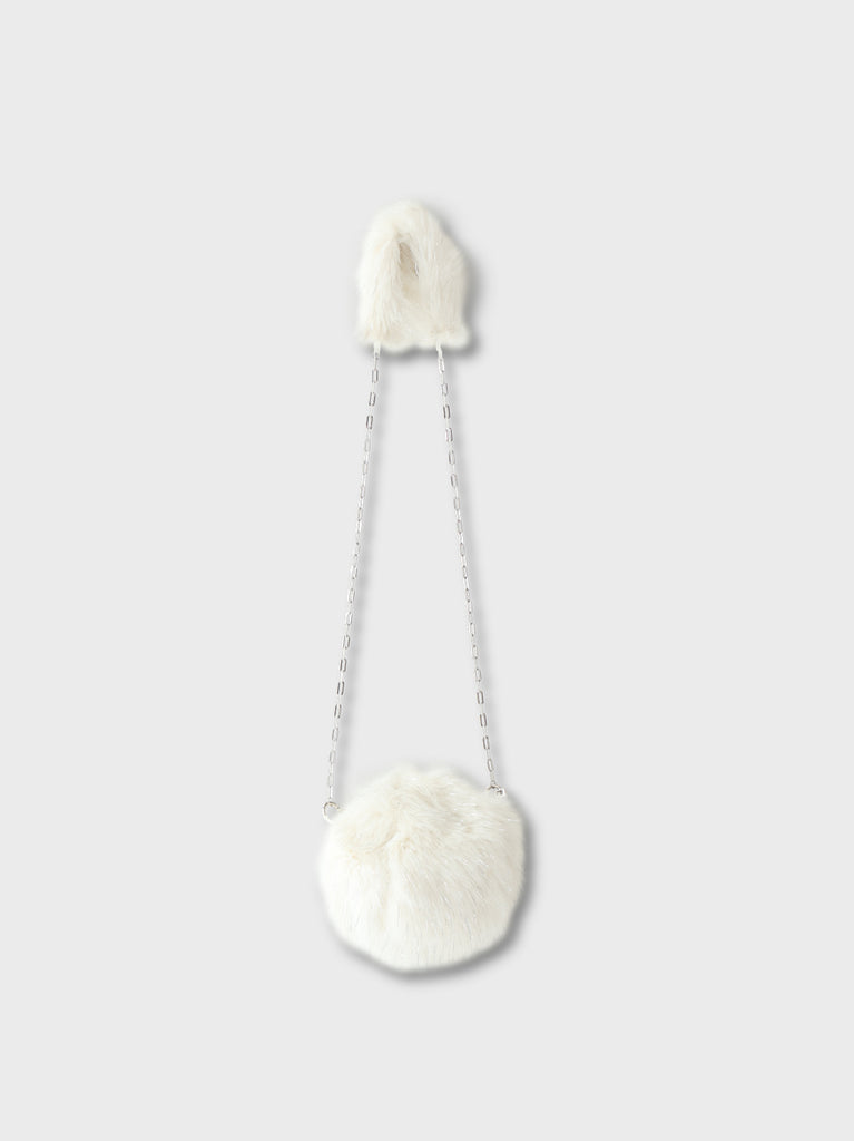 2way fake fur round bag(eme10472)