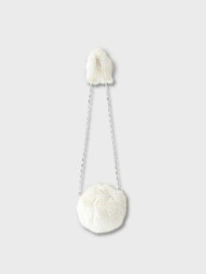 2way fake fur round bag(eme10472)