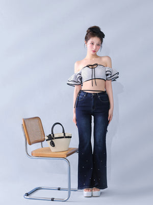 model：160cm　(size：S　color：Navy)